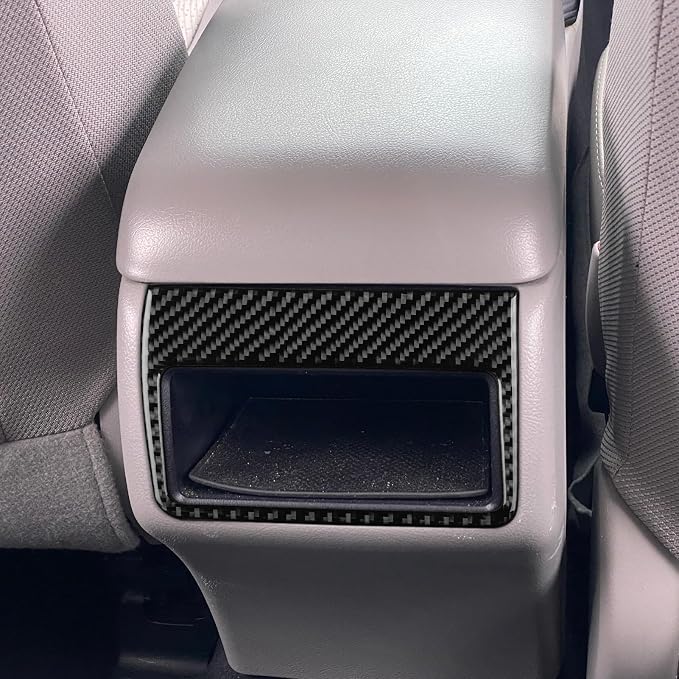 Real Carbon Fiber Trim for Toyota Camry Accessories | for 2012 2013 2014 Rear Row Air Vent Wind Outlet Decoration Panel Frame Sticker Interior Thick Overlay Decal
