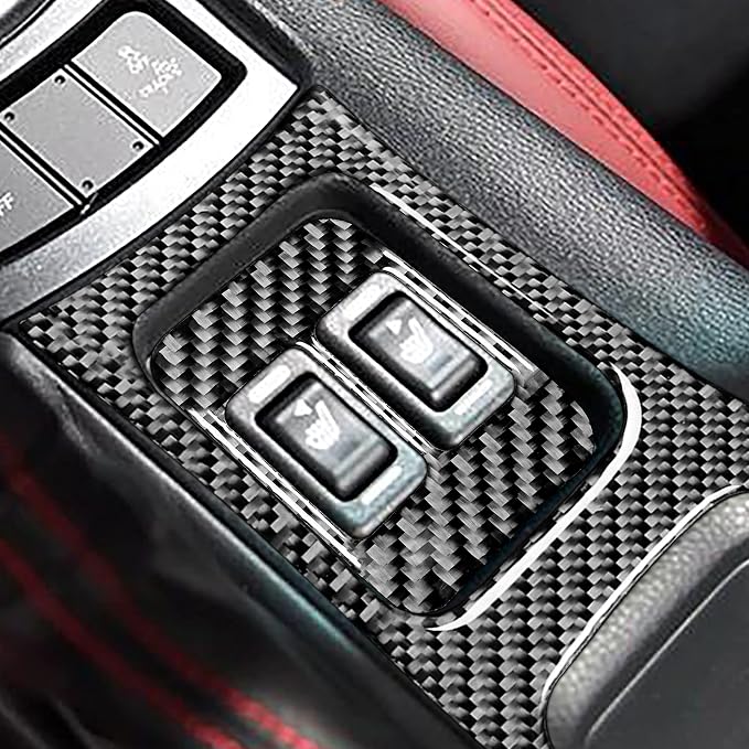Real Carbon Fiber Trim for Subaru Accessories | for BRZ 2016 2017 2018 2019 2020 Central Armrest Center Control Panel Interior Thick Overlay Decal - B