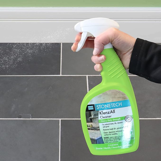 STONETECH KlenzAll Cleaner, Heavy Duty Cleaner for Stone & Tile, 24OZ (709ML) Spray Bottle