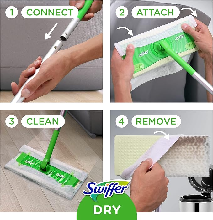 Swiffer Sweeper Dry Sweeping Pad, Multi Surface Refills for Dusters Floor Mop, with Febreze Lavender, 32 count