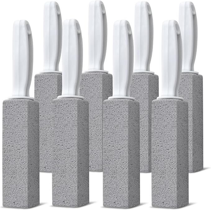 Emycool Pumice Stone Toilet Bowl Cleaner, 8 Pack Toilet Pumice Stone with Handle for Toilet Cleaning, Bathtubs, Sinks, Swimming Pools, Grills