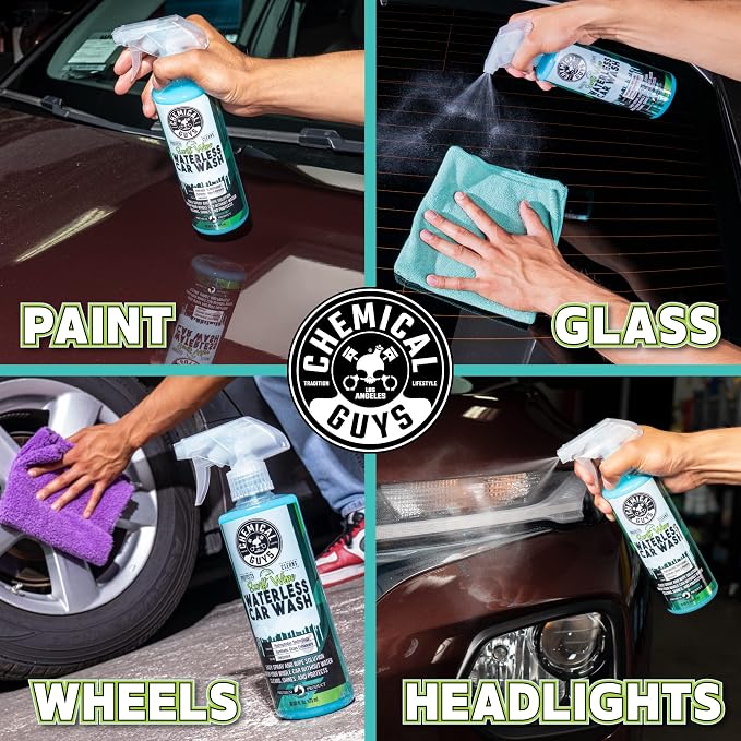 Chemical Guys, Swift Wipe Waterless Car Wash Spray, High Lubrication, 16 oz | Spray and wipe to clean and shine paint, glass and wheels with no water, a slick gloss for quick washes anywhere