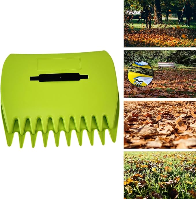 Leaf Grabber Adjustable Handle Yard Leaf Picker Garden Hand Rakes Claw Multipurpose Lightweight Tool Suitable for Collecting Debris Farm Lawn Outdoor, Green