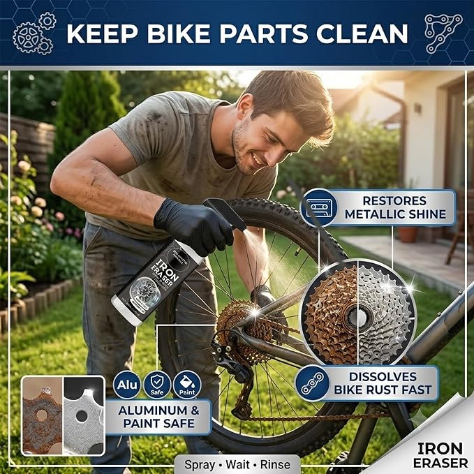 2Pack Rust Remover - Rust Remover Spray, Heavy Duty Rust Remover for Metal, Iron Eraser Iron and Rust Remover for Car Wheels, Hub, Bike Chains, Garden Tools & Iron Surfaces, 120ML*2 | Multi Surface Rust Remover for Metal, Iron Eraser Iron and Rust Remo...