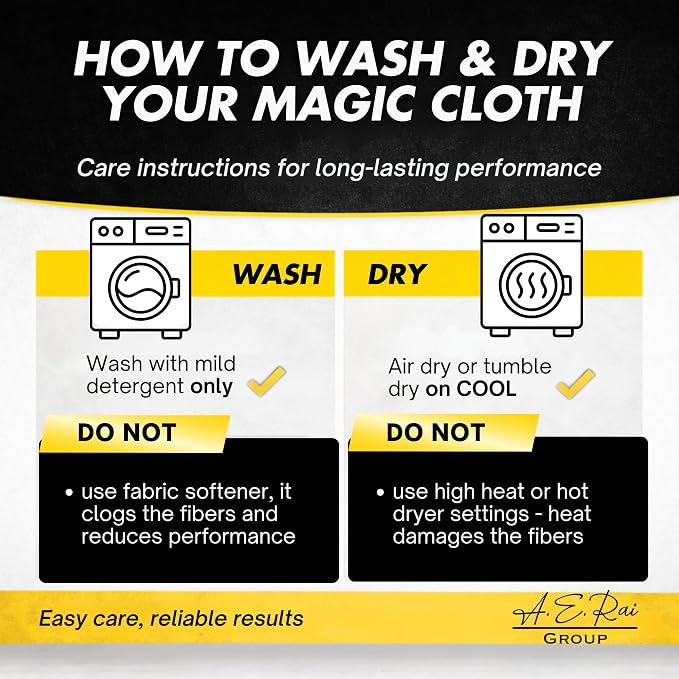 Microfiber Magic Streak Free Cleaning Cloth 10 Pack Clean Any Surface with Just Water Eco Friendly Perfect for Window, Mirror, Glass, Kitchen, Counters, Appliances, Car, Cycle, TV Screen