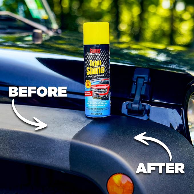 Stoner Car Care 91069 Trim Shine – Black Trim and Plastic Restorer for Cars – Vinyl and Plastic Trim Protectant Coating for Interior and Exterior Use – Water-Based Formula – 5 Gallons