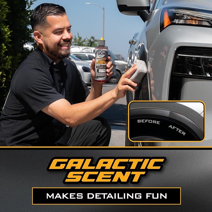 Chemical Guys, Black Trim Restorer Gel Kit for Exterior Plastic & Rubber | Controlled gel restores a deep black finish to faded exterior trim, plastic and vinyl, with an applicator