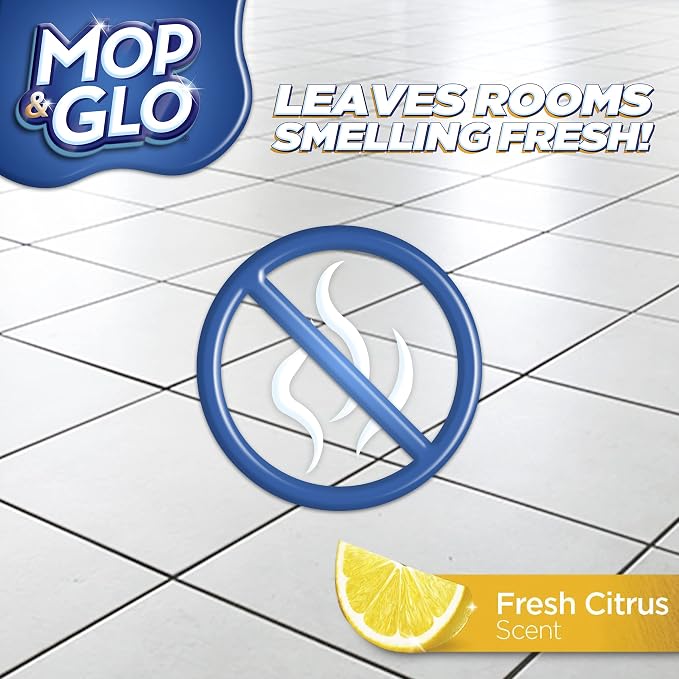 Mop & Glo Professional Multi-Surface Floor Cleaner, Fresh Citrus Scent, 64 Oz (Pack of 2)