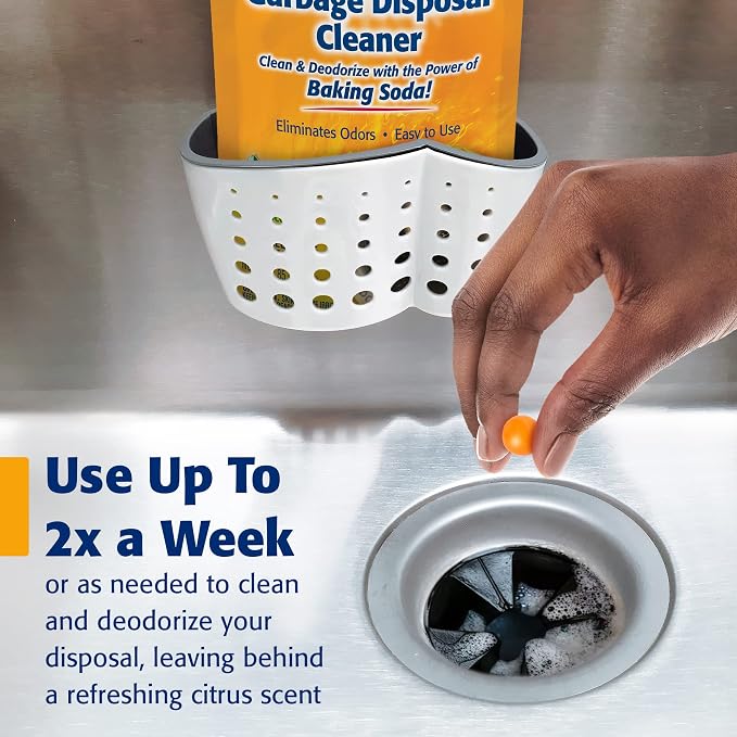 Arm & Hammer 12-Count Sink Garbage Disposal Cleaner, Freshener & Deodorizer Capsules Citrus Scent, with Power of Baking Soda