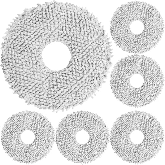 6Pack Microfiber Vacuum Mop Cloth Pads for Dreame X50 Ultra/L20 Ultra/L10s Pro/X30 Ultra/L10s Pro Gen2/X40 Ultra/ECOVACS T3OS/T50/Mova P10/P50,Replacement Part Washing Mopping Pad Replacement Mop Pad
