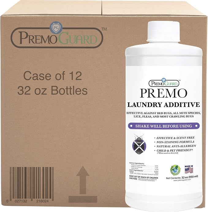 Premo Guard Bed Bug, Mite & Lice Natural Laundry Detergent Additive