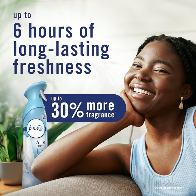 Febreze Air Mist, Air Freshener Spray, Odor Fighting Room Spray, Deodorizer for Home Bathroom Kitchen Office Apartment Dorm Room Classroom, Bora Bora Waters Scent, 8.1oz (Pack of 2)