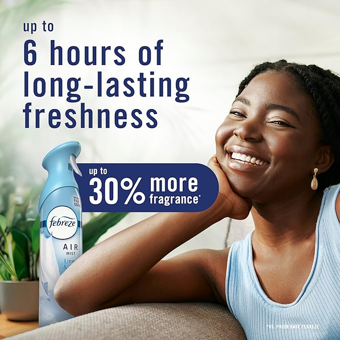 Febreze Air Mist, Air Freshener Spray, Odor Fighting Room Spray, Deodorizer for Home Bathroom Kitchen Office Apartment Dorm Room Classroom, Unstopables Fresh Scent, 8.1oz (Pack of 3)
