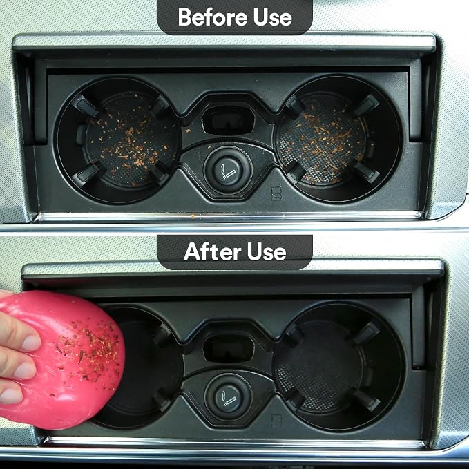 PULIDIKI Car Cleaning Gel Clean Putty Car Interior Cleaner Detailing Tools | Car Slime Cleaner Dust Cleaning Gel for Car Cleaning Supplies Car Essentials Car Gifts Car Accessories for Women Pink