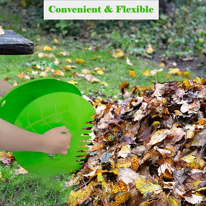 Hand Rakes,Leaf Scoops and Leaf Claws for Picking up Leaves | Grass Clippings and Lawn Debris,Light Green,1set（2pcs）