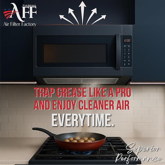 Air Filter Factory Microwave Filter 6.75" X 6.34" DE63-00666A Replacement For Samsung Over The Range Kitchen Oven Vent Grease Screen Fits AP5306190 2-Pack