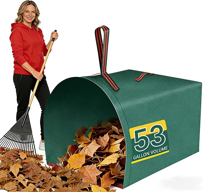53 Gallon leaf bags reusable yard waste bags leaf bag,It can be used to Cleaning fallen leaves, weeds, and yard trash,toys and camping supplies, or for moving