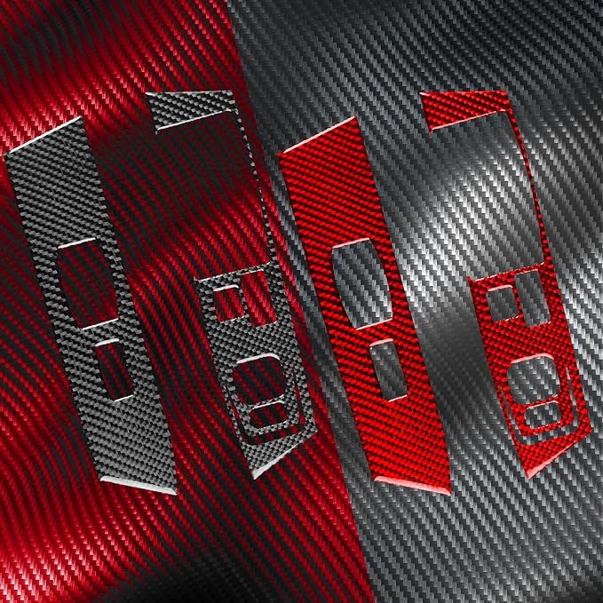 Window Lift Panel Stickers Fit for Toyota 4Runner 2003-2009 Trim | for 4 Runner(N210)2003-2009 SR5/Sport Edition/Limited|Real Carbon Fiber|Front Door Cover Accessories|Thick Overlay