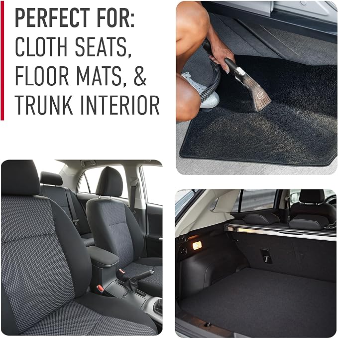 Hoover Auto Portable Spot Cleaner Solution, 64 oz., Fresh Car Scent, Car Interior Upholstery Cleaner and Protectant, Tackles Tough Stains and Pet Messes, Designed for Hoover CleanSlate Spot Cleaners | Car Interior Upholstery Cleaner and Protectant, Tac...