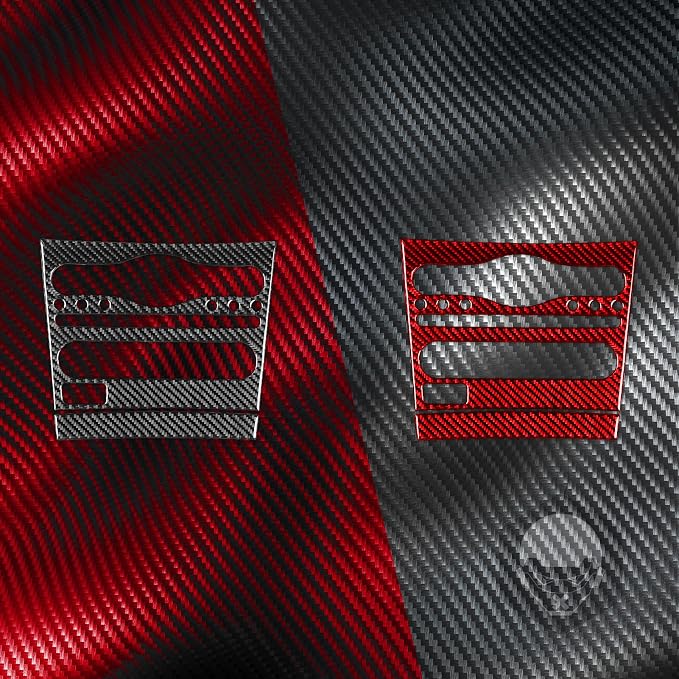 Real Carbon Fiber Trim for Infiniti Accessories | for G35 G37 X S 2007-2010 Sedan Coupe Convertible Dash CD AC Control Panel Interior Thick Overlay Decal - A