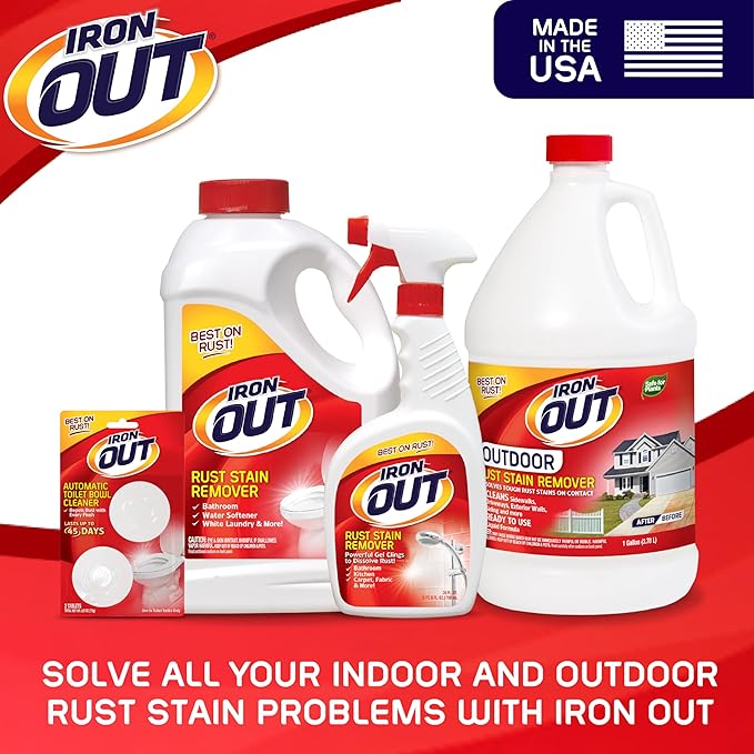 Iron OUT Automatic Toilet Bowl Cleaner Tablets, Helps Remove and Prevent Rust Stains with Every Flush, Lasts up to 45 Days, Made in the USA, 6 Tablets