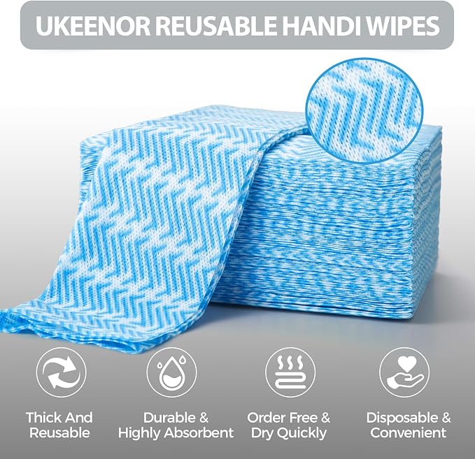 Disposable Dish Cloths,Multi use Reusable Cleaning Cloth,Machine Washable J Cloth,Heavy Duty Handy Cleaning Wipes 11.8" X 19.6" (150 Count)