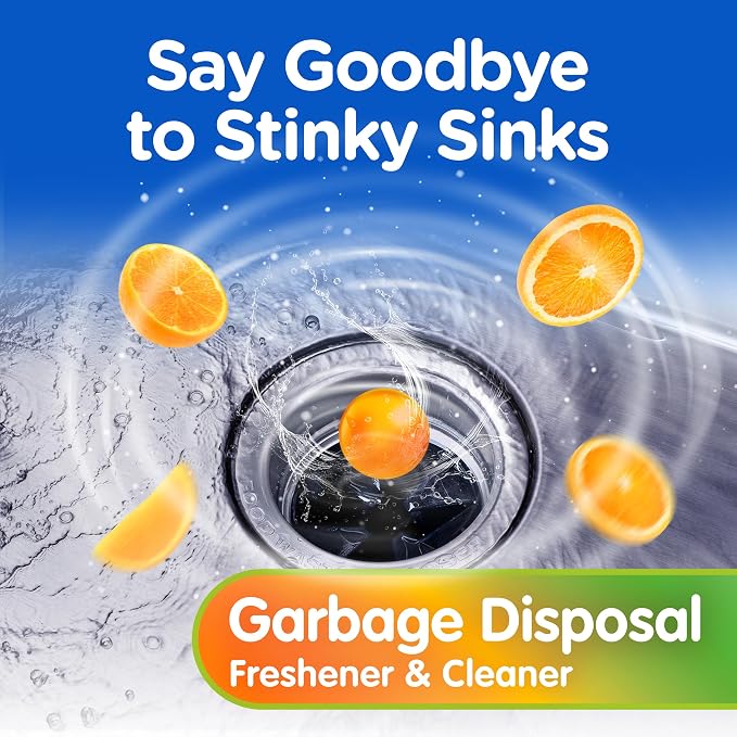 Compac Home [[60 Count]] Plink Garbage Disposal Cleaner and Deodorizer VALUE PACK - Orange