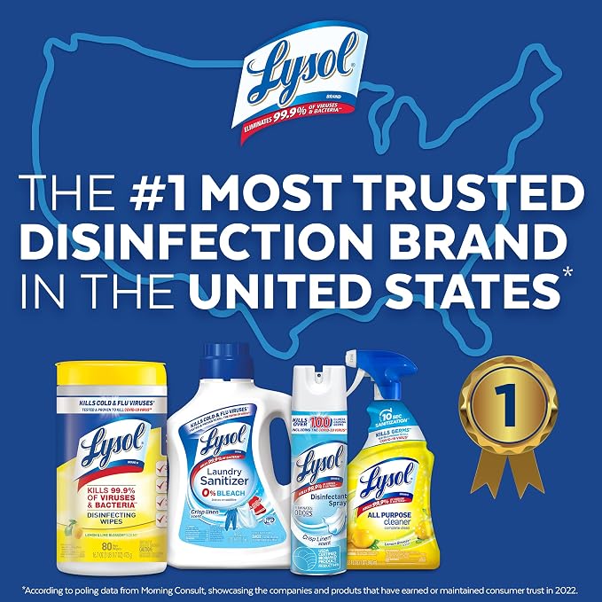 Lysol Disinfectant Wipes, For Disinfecting, Deodorizing, and Cleaning, Lemon & Lime Blossom, 35ct (Pack of 2)