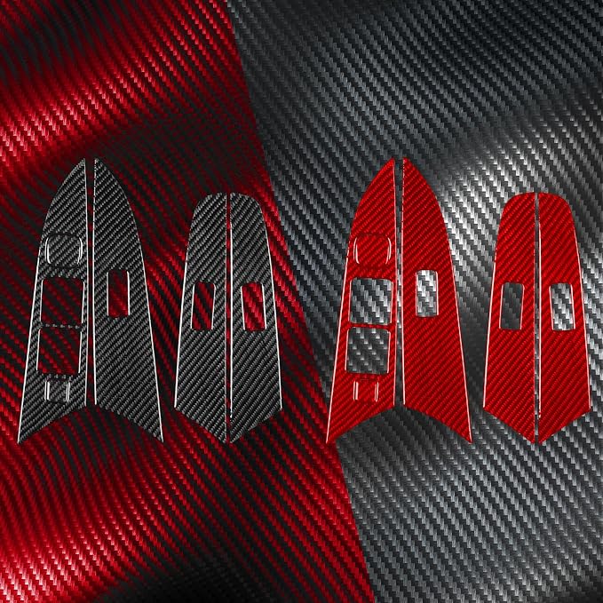 Real Carbon Fiber Door Control Panel Trim Fit for Mazda 3 2004-2009 | Interior Decorations Stickers|Windows Lift Switch Panel|Car Decals|Thick Overlay|Anti-scratch|Self-adhesive