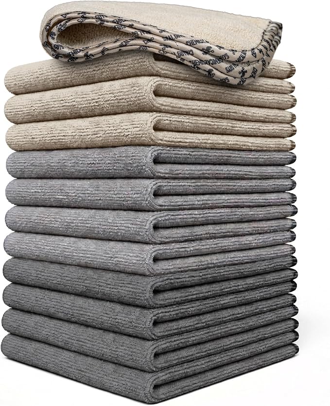 Chemical Guys, AllSwipe Multi-Purpose Microfiber Towels, 14 x 12, 12 Pack | Versatile microfiber towels for washing, drying, glass and interiors, soft and scratch-free, twelve per pack