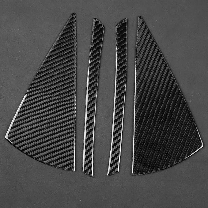 Carbon Fiber Rear Side Window Decals Fit for Audi A3 8Y S3 2021-2025 | Rear Side Window Cover Rear Wing Triangle Trim | Accessories | Self-adhesive