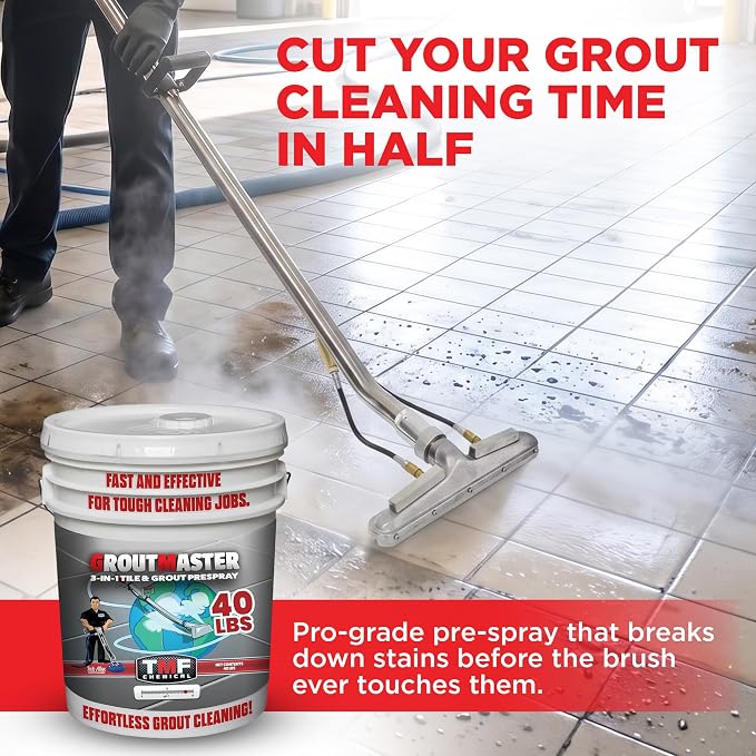 TRUCK MOUNT FORUMS GroutMaster Tile and Grout Cleaner Solution, 40 lbs | Fast-Dissolving Heavy Duty Grout Cleaner Solution, Removes Stains, Grease, and Tough Dirt for Residential & Commercial Use