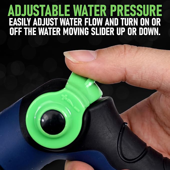 Heavy Duty Metal Garden Hose Nozzle, High Pressure Spray, Adjustable Flow | Hose Nozzle Thumb Control, Premium Water Hose Nozzle For Watering Plants, Lawns, Washing Cars & Pets