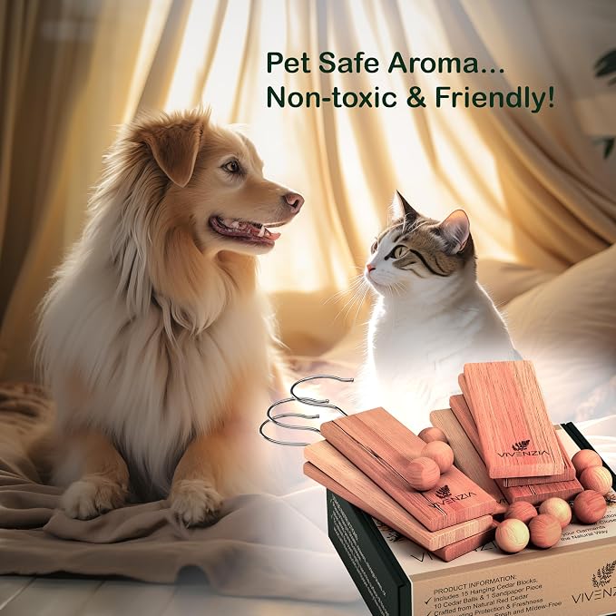 Cedar Blocks for Closet 65 pcs: 30 hangups & 35 Balls. Aromatic Cedar for Closets, Natural Aromatic Hangers & Drawer Fresheners, Chemical-Free Protection for Cherished Fabrics.