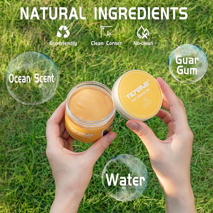 TICARVE Car Cleaning Gel Car Detailing Putty Car Cleaning Putty Gel Auto Detailing Tools Car Interior Cleaner Car Cleaning Kits Cleaning Slime Keyboard Cleaner Yellow | Car Interior Cleaner Supplies Car Putty For Cleaning Car Essentials Keyboard Office...