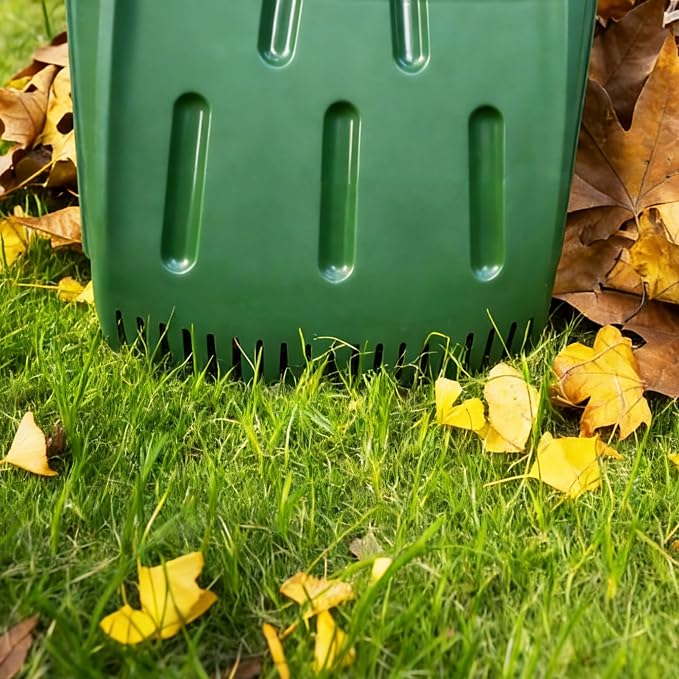 Ashfield & Harkness: Leaf Scoops - 2 Pack, Green - Rake Grabbers, Tine Edge Claw Hand Tools, Garden-Outdoor-Yard Work, Collect Grass Clippings-Plants