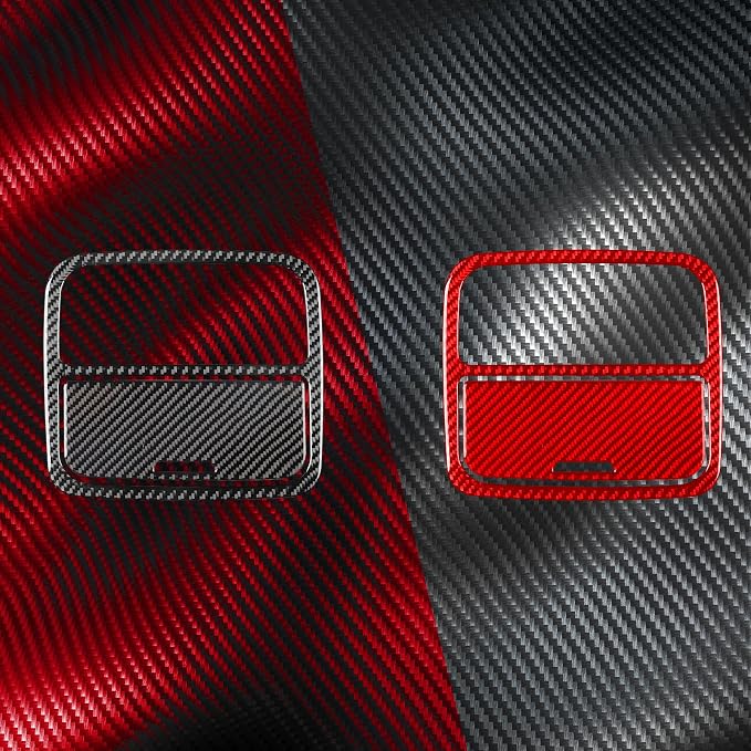 Real Carbon Fiber Trim for Honda Accord Accessories | for 2003 2004 2005 2006 2007，Roof Map Reading Light Panel Cover，Interior Dash Panel，Thick Overlay Sticker Decal