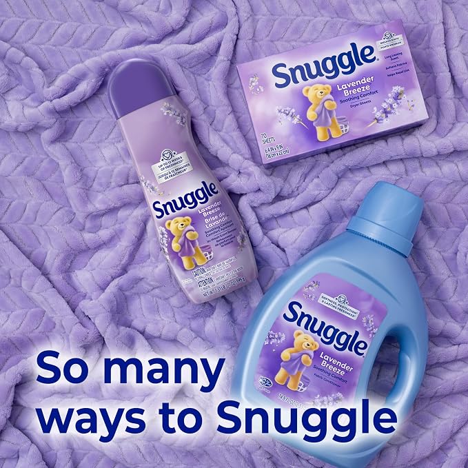 Snuggle Fabric Softener Dryer Sheets, Lavender Breeze Soothing Comfort, 230 Ct,Long-Lasting Clean Scent, Softens Fabric,Reduces Static, Fights Wrinkles, Helps Repel Lint & Pet Hair,HE Safe,(Pack of 2)