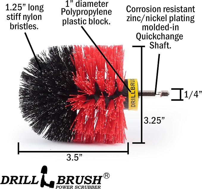 Deck Cleaning - Concrete Scrub Brush - Headstone Restoration Kit | Outdoor Cleaning Supplies - Garden Scrubbing Tool - Patio Scrubbing Brush - Bird Bath Cleaner - Garden Statues