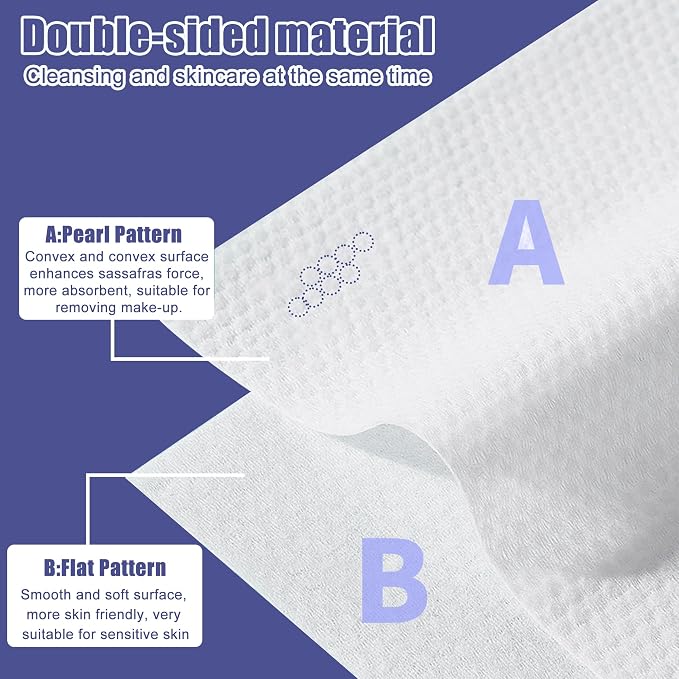 100 Count Face Towels Disposable, Clean Towels (2 Pack) | Ultra Thick Disposable Washcloths And Lint-Free , Ideal For All Skin, Daily Skincare, Makeup Removal & Travel