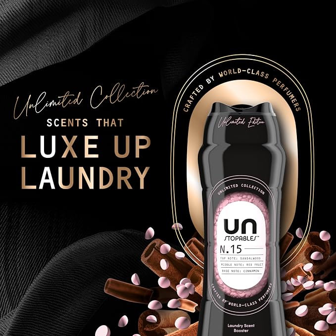 Downy Unstopables Unlimited Collection In-Wash Laundry Scent Booster Beads, No. 15, Fine Fragrance, Long-Lasting Fresh Scent Beads, 21.1 oz