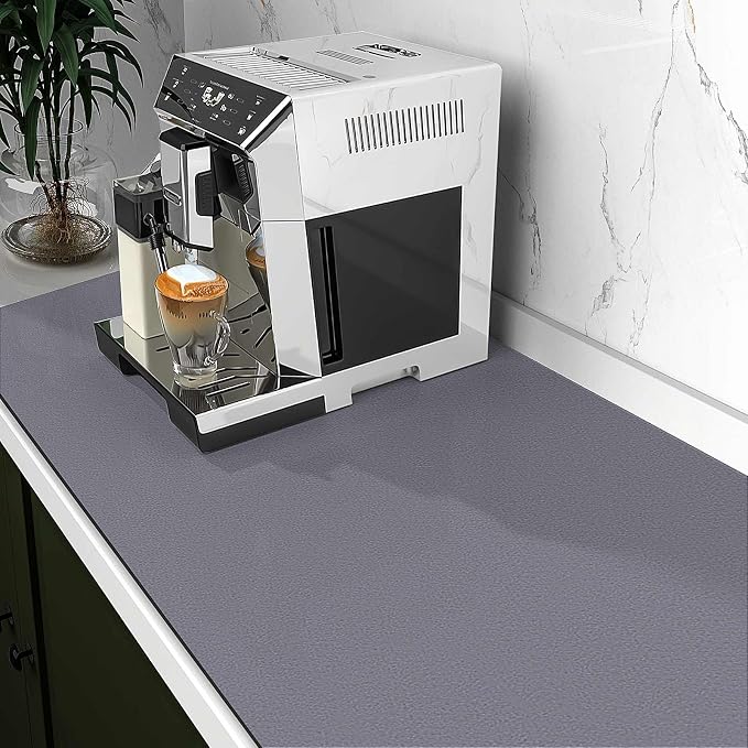 WISELIFE Dish Drying Mat Super Absorbent Drying Mat Large Dish Drying Mats for Kitchen Counter Easy Clean Dish Mat Kitchen Drying Mat18"x 36" Classic Grey