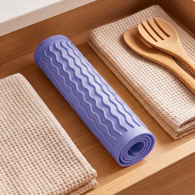MicoYang Silicone Dish Drying Mat for Multiple Usage,Easy clean,Eco-friendly,Heat-resistant Silicone Mat for Kitchen Counter or Sink,Refrigerator or Drawer liner Light Purple M 12 inches x 12 inches