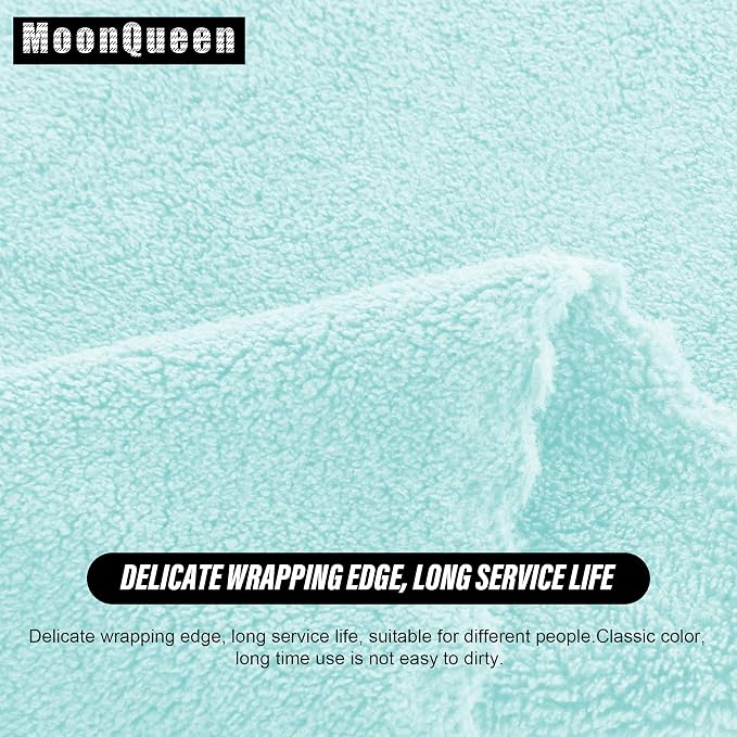 MOONQUEEN Ultra Soft Premium Washcloths Set - 12 x 12 inches - 72 Pack - Quick Drying - Highly Absorbent Coral Velvet Bathroom Wash Clothes (Frozen Blue)