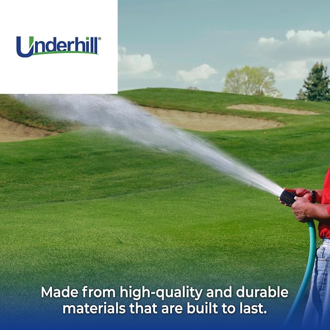 Underhill Magnum Mini Garden Hose Nozzle NG350 – Heavy Duty Adjustable Water Sprayer, 3/4 Inch Thread Inlet, Aluminum Body with Rubber Bumper, Jet Spray, High Pressure Hose Attachment