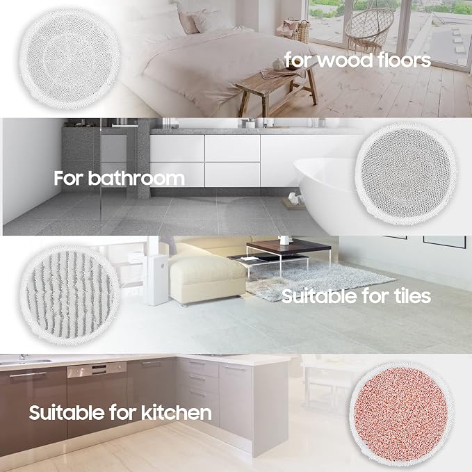 AIR U+ 8 Pack Multifunctional Steam Mop Pads for Shark Steam & Scrub Mop | Washable Steam Mop Pads for Various Floor Type, for Shark S8201 S8001 S7001 S7201 S7000AMZ S7000 S7005 S7020 S7001C Steam Mop