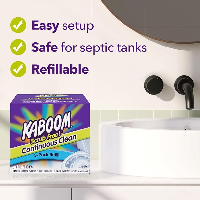 3-Pack Refill – Kaboom Scrub Free! Continuous Clean with OxiClean