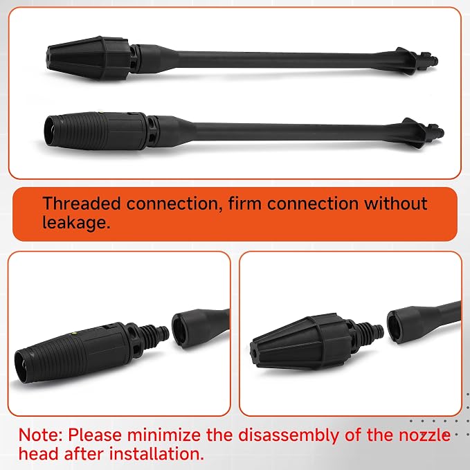FIXFANS Pressure Washer Gun, Power Washer Wand with Jet and Turbo Nozzle | Replacement Wand – Compatible with Some of Portland Husky Black Decker Ford Pulsar ShopForce Taskforce Powerwasher Taskmaster