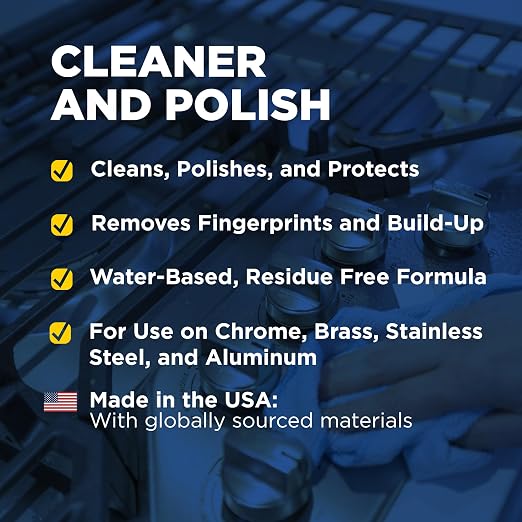 Zep Stainless Steel Cleaner & Polish - 16 oz (Pack of 1) - 1048844 - Removes fingerprints, smudges, dirt and dust
