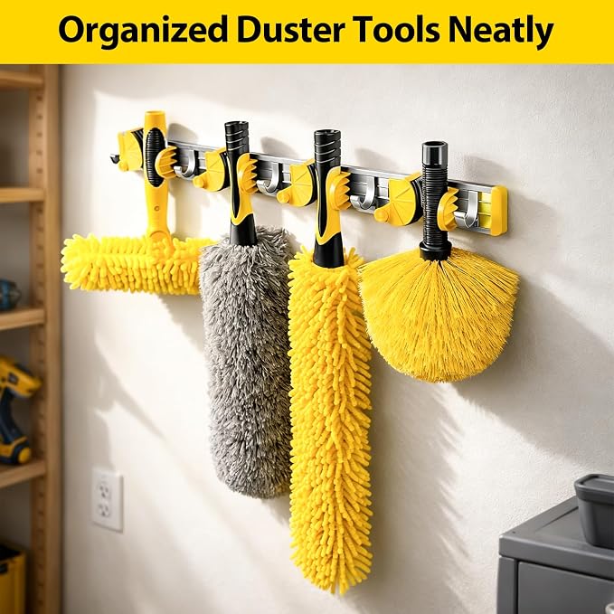 25 Foot High Ceiling Duster Kits with 4.5-18ft Heavy Duty Extension Pole, High Reach Duster for Cleaning,Microfiber Feather Duster,Cobweb Duster,Ceiling Fan Duster,Window Squeegee & Cleaner